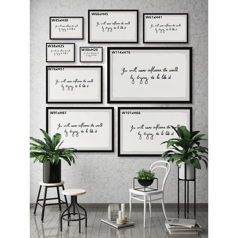 Influence The World - Single Picture Frame Print, 38cm H x 45cm W x 3.81cm D