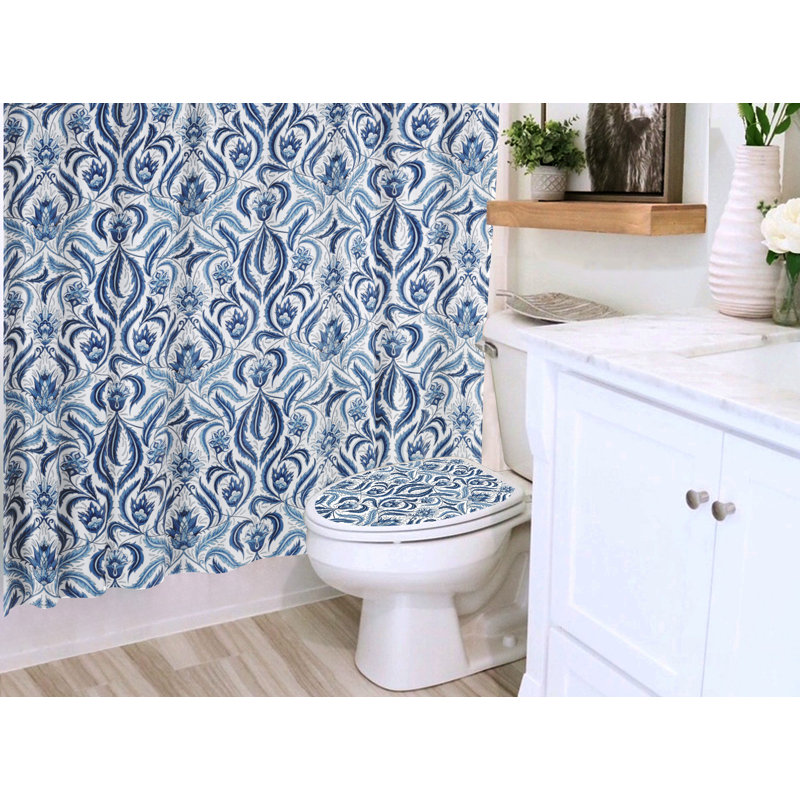 Rideau de douche en tissu 72 po x 72 po Colwart 