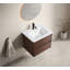 Meuble-lavabo mural 23 po x 18 po x 19 po - Facile à assembler avec des panneaux numérotés, un tiroir à fermeture en douceur, une finition résistante aux égratignures, sans lavabo