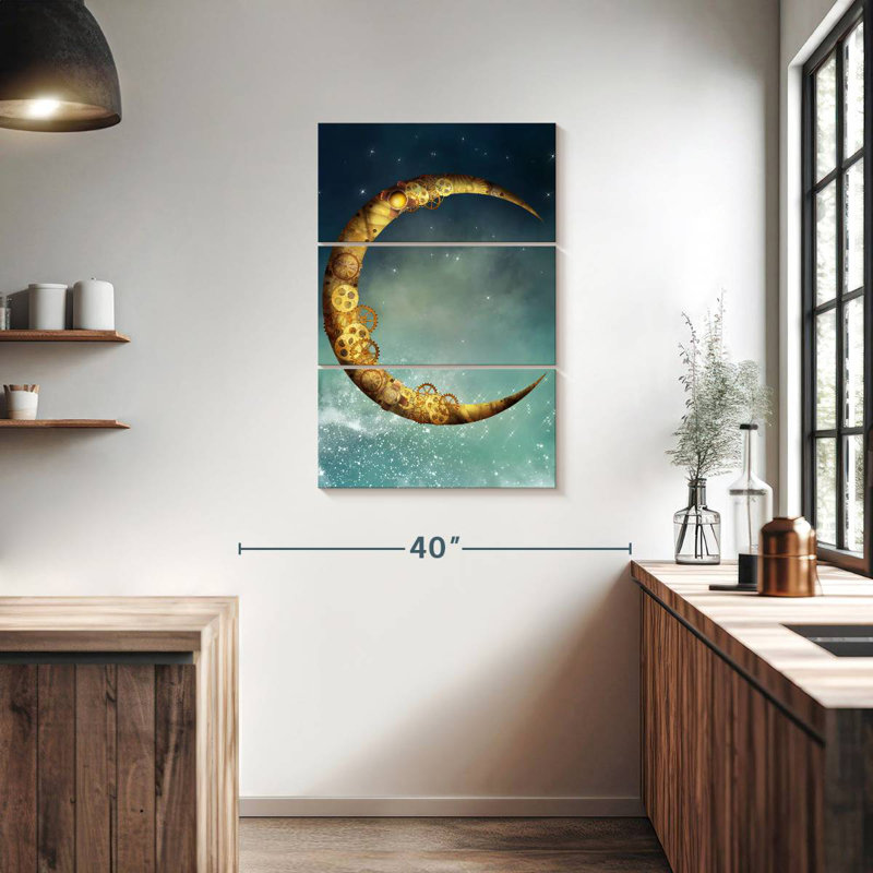 Oberle Steampunk Moon, 38" H x 24" W