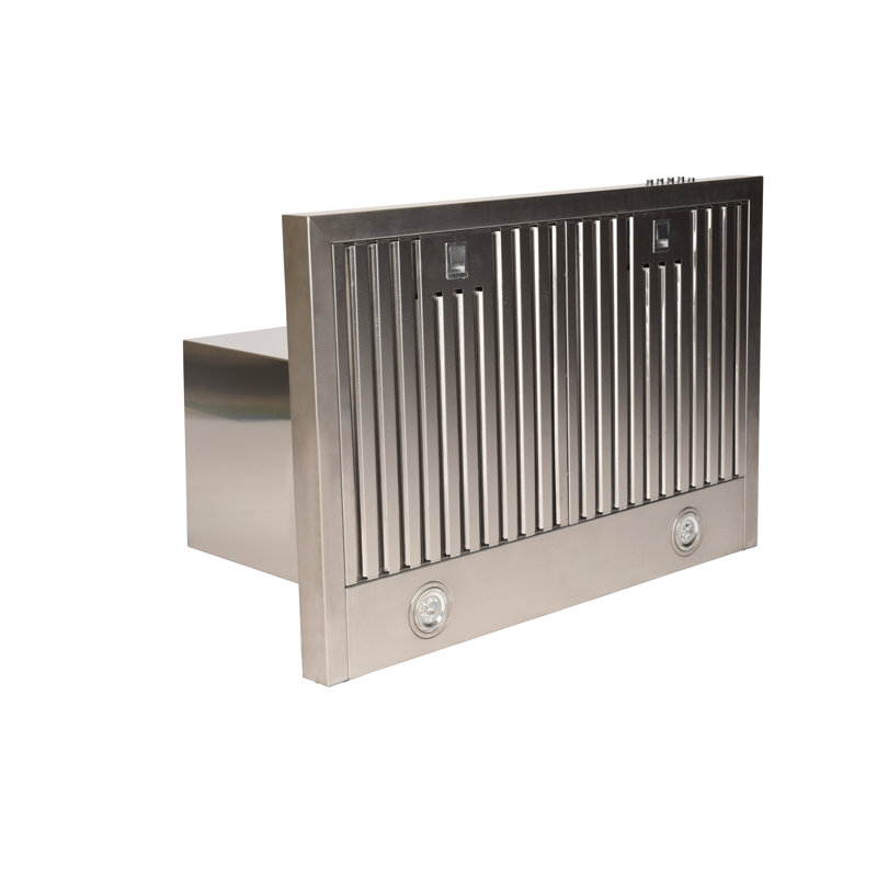 Hotte de cuisine murale à conduit 30 po 720 pi ³/min en nickel brossé