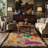 Oriental Animal Print with Tropical Botanical Floral Machine Washable Area Rug-1348866757-1348866756