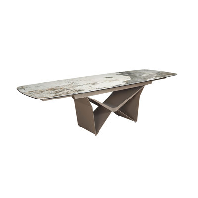 Extendable Marble Top Dining Table