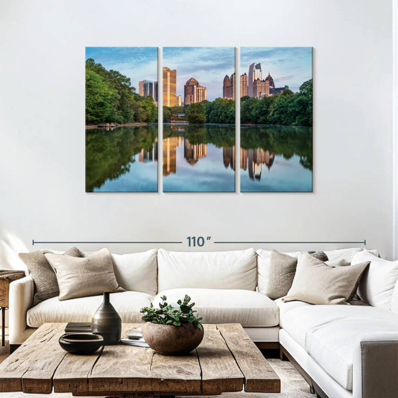 Rorry Atlanta Skyline Reflections, 48" H x 74" W