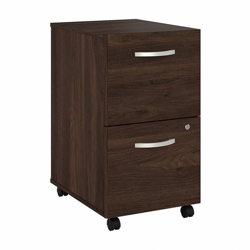 Studio C 16'' Wide 2 -Drawer Mobile File Cabinet, Black Walnut