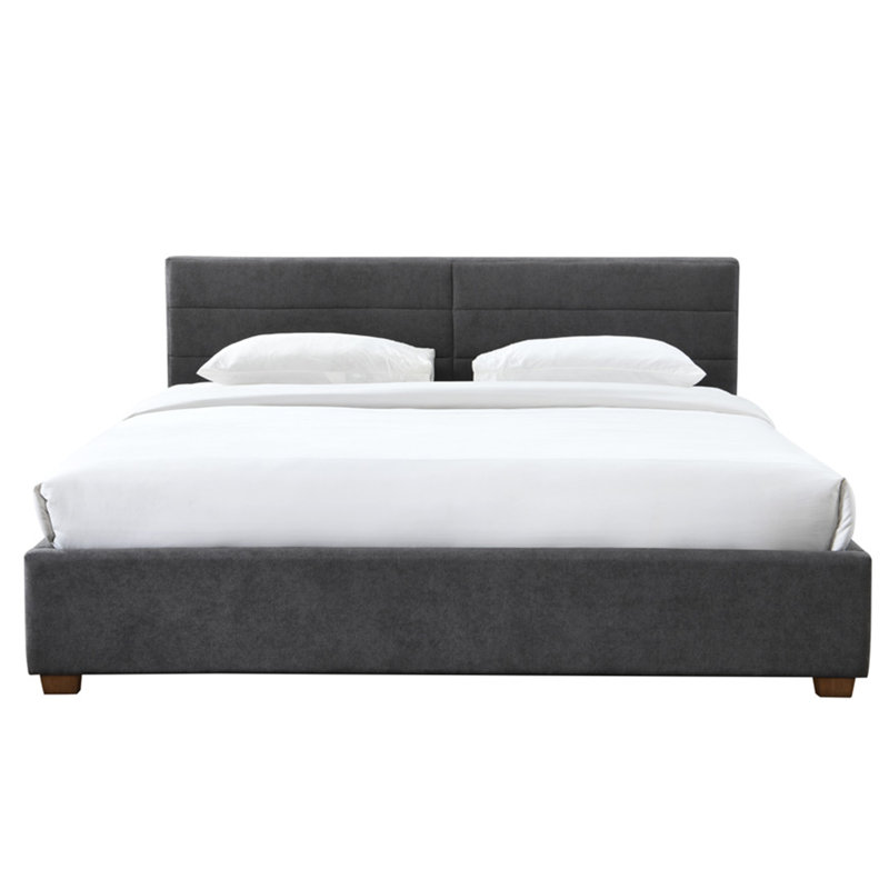 Lit plateforme avec rangement à profil bas Hillebrandt, Gris anthracite, Grand