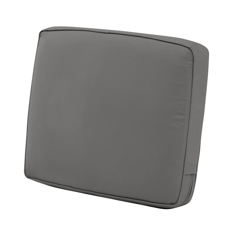 Pina Outdoor Lounge Chair Seat Cushion, Light Charcoal Gray, 4" H x 21" W x 20" D