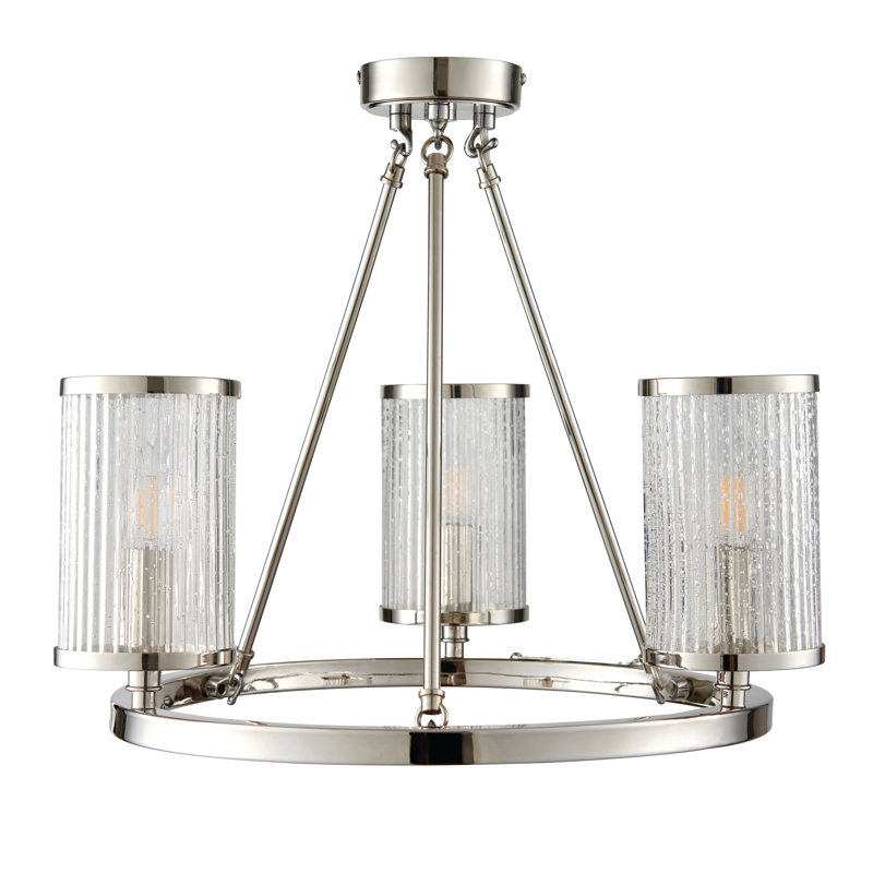 Ravens Glass Semi Flush Mount