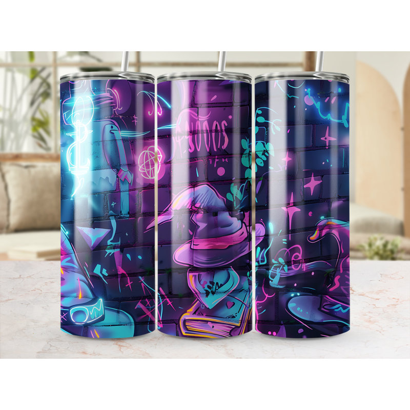 Choose Handmade Tumblers 591ml Vacuum Insulated Stainless Steel (18/8) Travel Tumbler with Straw