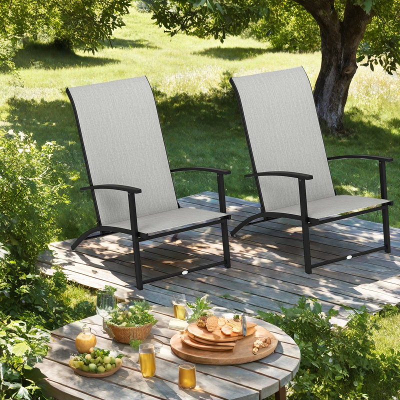 Ensemble de 2 chaises d'extérieur pliantes