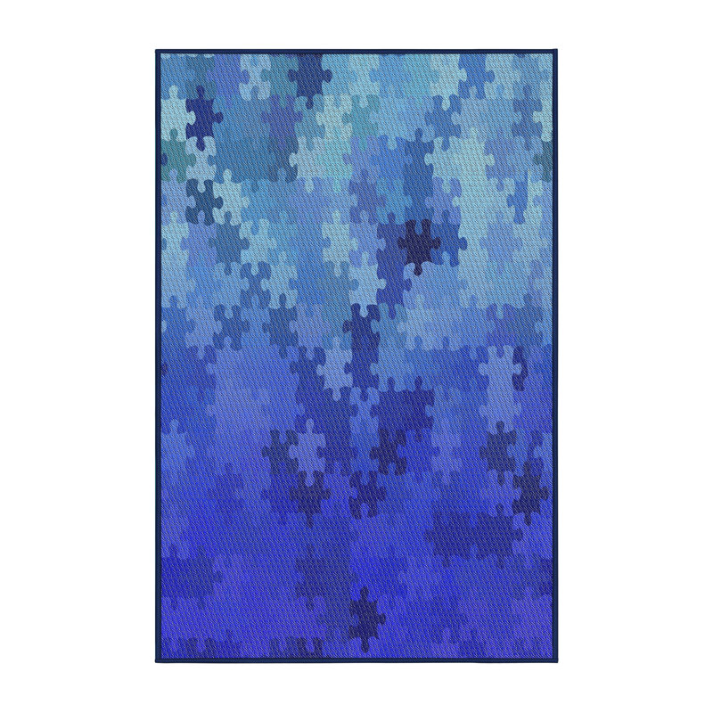 Tapis mauve à métier motorisée, Rectangle 5 pi x 7 pi