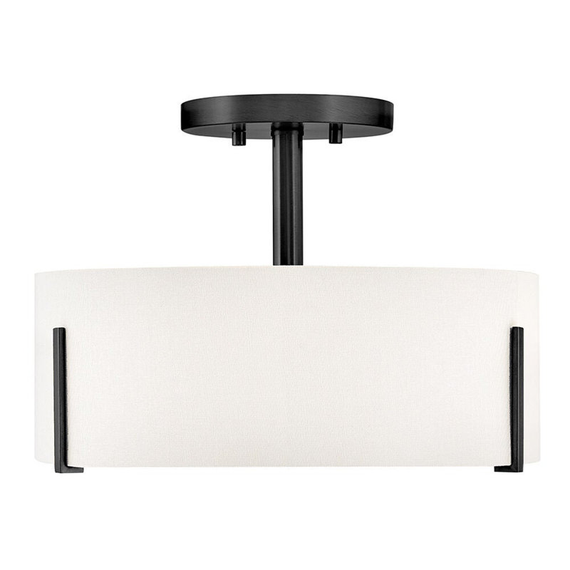 Hinkley Halle Semi Flush Mount, Black