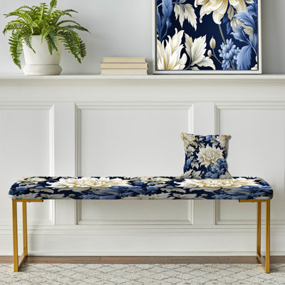 Banc rembourré or