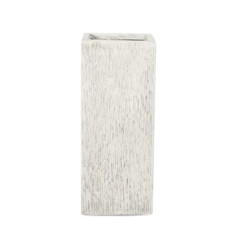 Magnesium Oxide Plant Holder - 8X8x20 In, 9.31 Lbs Antique White, Weather For Flowers, Herbs, Succulents, Vegetables No Assembly Required On Unboxing And Delivery 8"X8"X20" Garden Planter 9.31Lb &