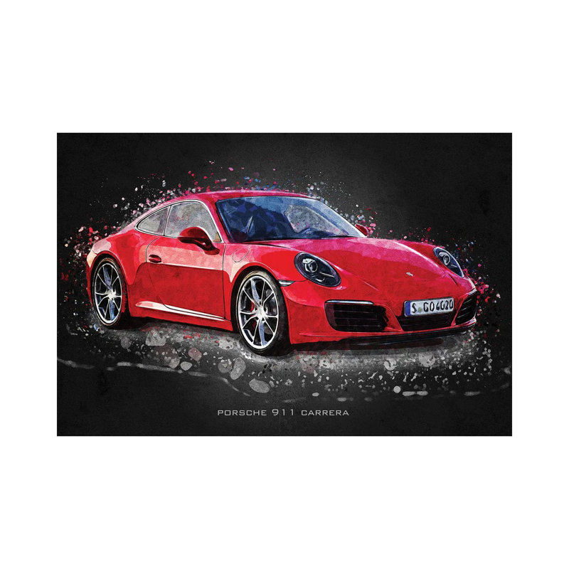 Porsche 911 Carrera 1 Piece Wrapped Canvas Wall Art, 30.48 cm H x 45.72 cm W