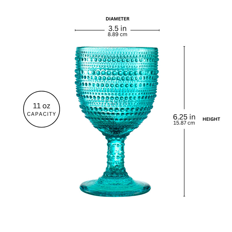 Namiya 11 oz. Verre à pied, Turquoise