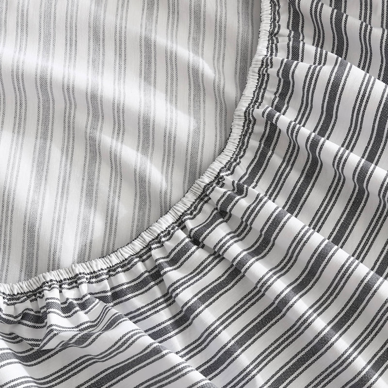Drap-housse en coton Nautica, Drap-housse de taille simple, Gris anthracite