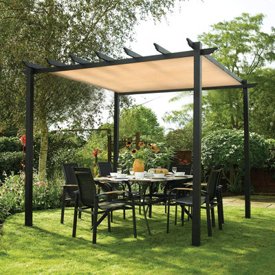Filet d'ombrage beige à 90% avec œillets renforcés - haute ombre, protection solaire et isolation thermique pour les patios, balcons, jardins et espaces extérieurs
