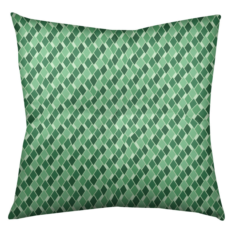 Coussin Katelyn Elizabeth, 26 po x 26 po, Vert