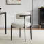 49cm H Polyester Upholstered Metal Side Chair in White-360439745