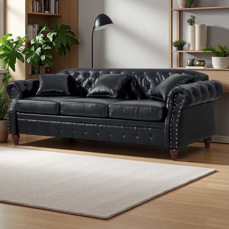 Canapé 85,8 po Chesterfield, Bourgogne
