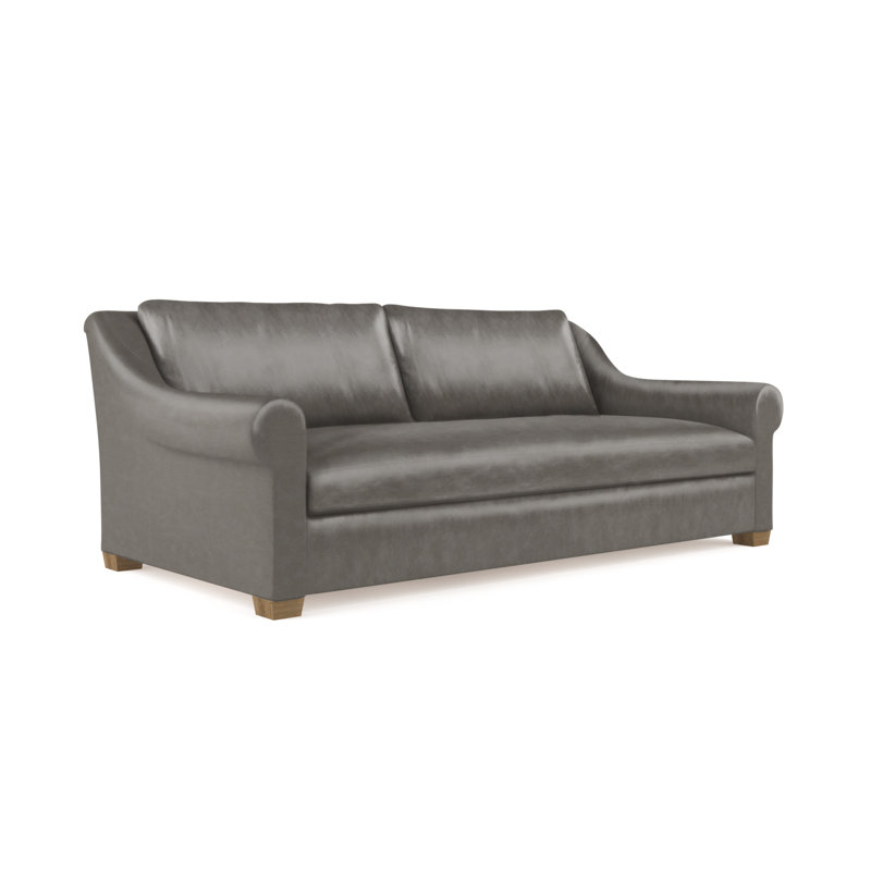 Canapé Thompson, H 32 po x l 96 po x P 41 po, Ponce rétro en cuir, Naturel