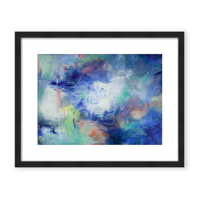 Remaining Neutral Print by Patricia Schwimmer, 24" H x 30" W x 1.125" D, Framed Matted Print, Black