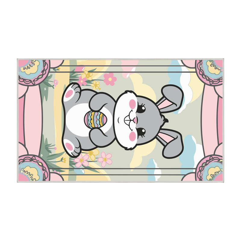 Le tapis des Fêtes de Pâques Printemps Aisle®, Rectangulaire 7 pi x 10 pi