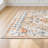 Medallion Foldable Washable Area Rug – Yellow/Blue-2144714919