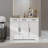 Sideboard with 3 Drawers 3 Doors Adjustable Shelves | Farmhouse Off-White MDF | Kitchen Dining Room Storage