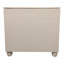 Armoire décorative décorative en bois avec dessus en travertin et portes cannelées - Petite armoire de rangement moderne pour espaces d'entrée étroits - 33 po, blanc