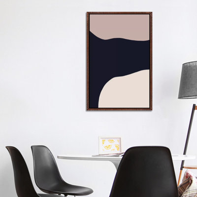 Navy Rose Abstract III by Leah Straatsma - Print on Canvas