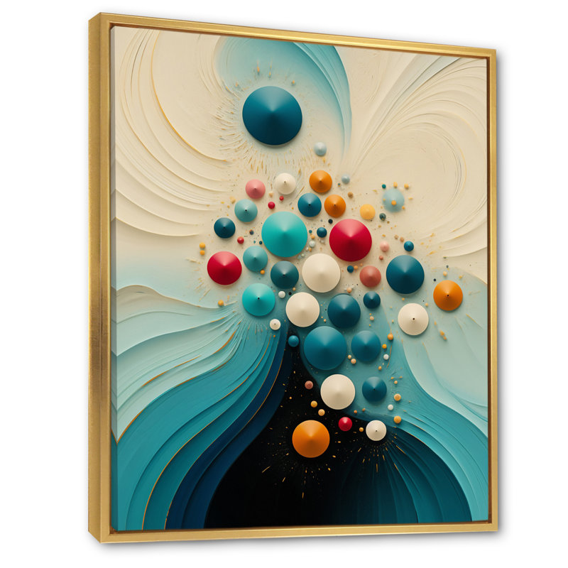 Contemplating Divinity Circular Harmony - impression, H 40 po x l 30 po, Cadre flottant doré