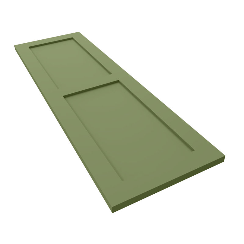 Deux volets plats égaux EnduraCore Composite, L 15 po, 46"H, Vert mousse