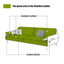 Causeuse-coussin standard en cuir véritable vert-1423375663