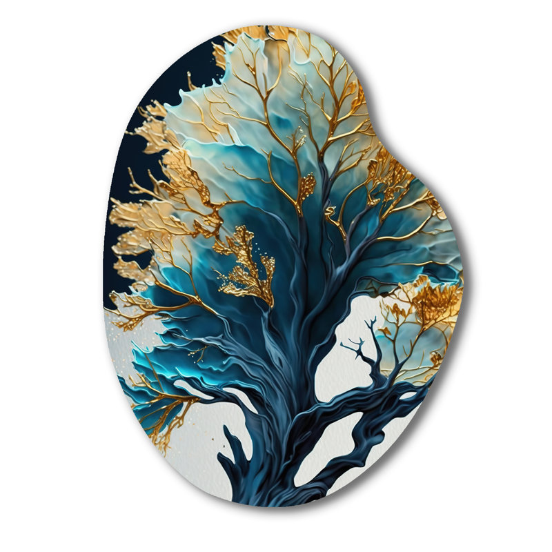 Covelle - Décoration murale irrégulière en forme de poire en feuilles, H 30 po x l 22 po x P 1 po