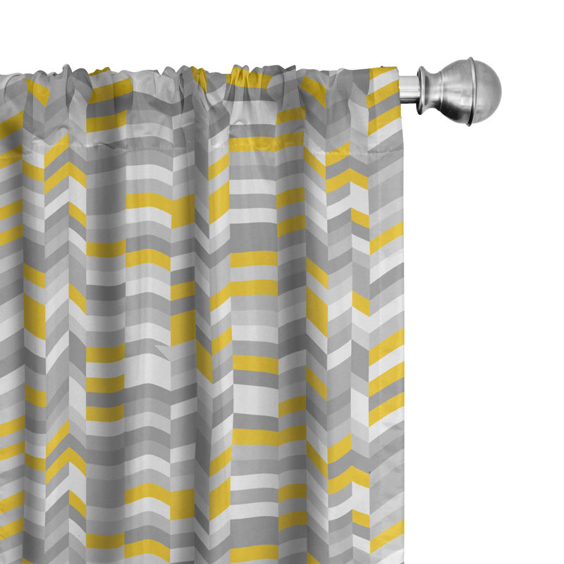 Geometric Semi-Sheer Rod Pocket Sliding Panel, 28" x 84"