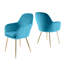 Taraji 46cm H Velvet Upholstered Metal Armchair-22261463-105634519