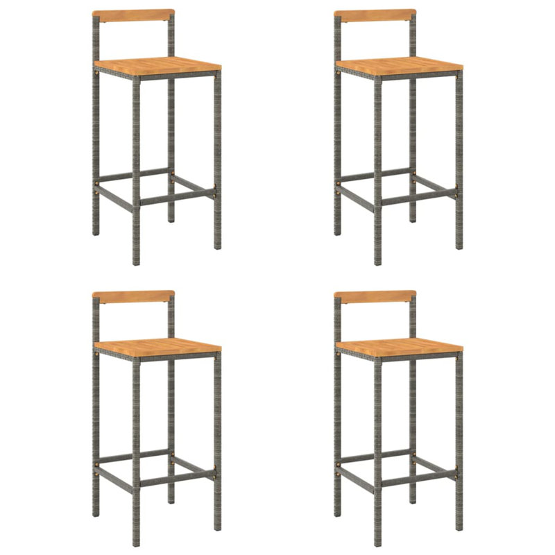 Lawell Steel Outdoor 78cm Bar Stool, Grey