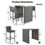 5-Pieces Outdoor Patio Wicker Bar Set, Bar Height Chairs With Non-Slip Feet And Fixed Rope