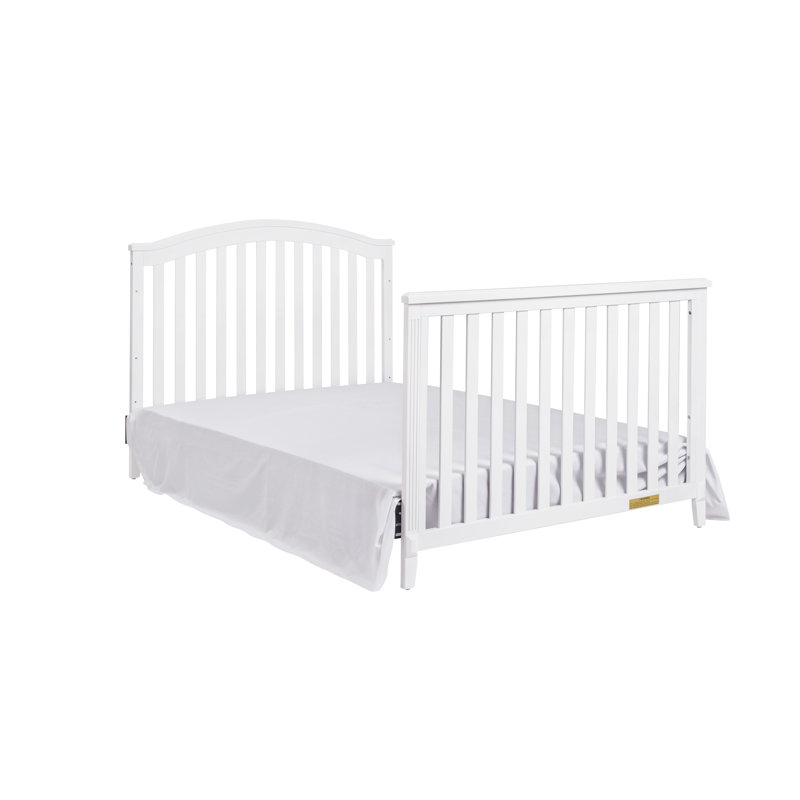 White Pine 4-in-1 Convertible Crib with Guardrail