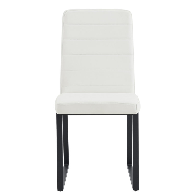Ensemble de 4 chaises de bureau / salle à manger en polyuréthane de première qualité avec mousse haute densité, pieds en fer robuste (peinture en aérosol) et plusieurs couleurs. Assemblage facile