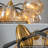 10- Light Mid-Century Sputnik Amber Glass Chandelier