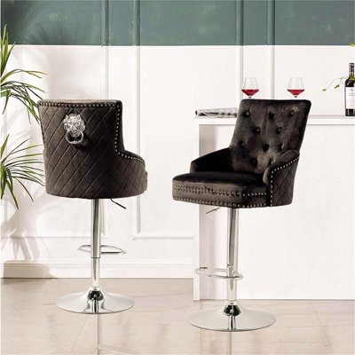 Jalbert Swivel Adjustable Height Counter Stool with Metal Frame
