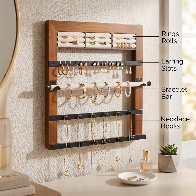 Polett Wood Accessory Racks