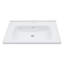 Comptoir de meuble-lavabo simple rectangulaire 32 po x 20 po blanc avec 1 trou de robinet et trop-plein (lavabo seulement)