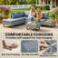 Outsunny 5 Seater Rattan Garden Furniture Set w/Adjustable Back-954408504-954408509