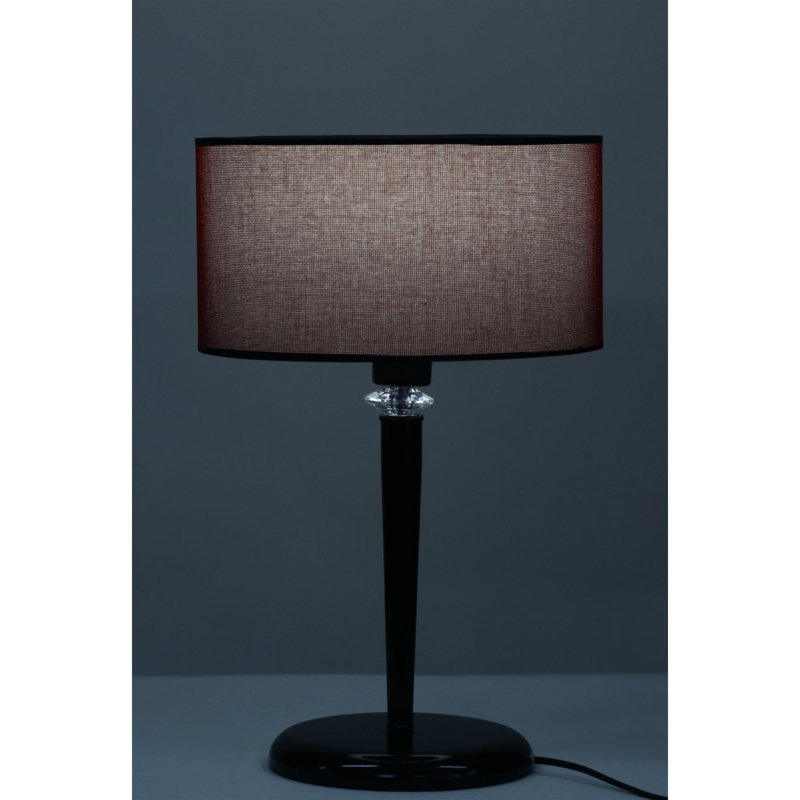 Luro Claret Red Metal Table Lamp, 21.7 in Height | 100% Metal Construction, 7.9 in Shade Diameter & 7.9 in Shade Height | E27 Socket, Max 60W | Stylish & Durable Design for Home or Office Decor, Elegant Lighting Solution