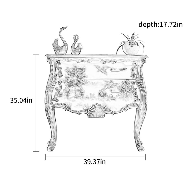 Accent Chest, 35.04" H x 39.37" W x 17.72" D