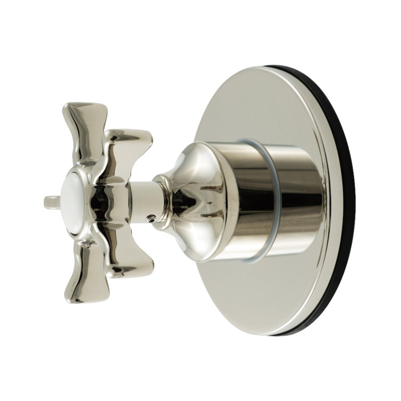 Kingston Brass Hamilton Single-Handle Six-Way Diverter Valve With Round Trim Kit, Polished Nickel